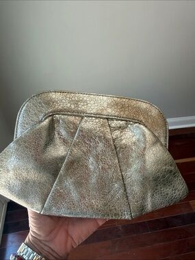 Lauren Merkin Gold Evening Bag Clutch Frame Envelop
